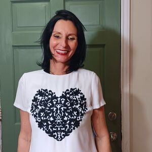 Nwt heart dress. Adorable mini dress.  You can wear white now at winter 🥳 🎉